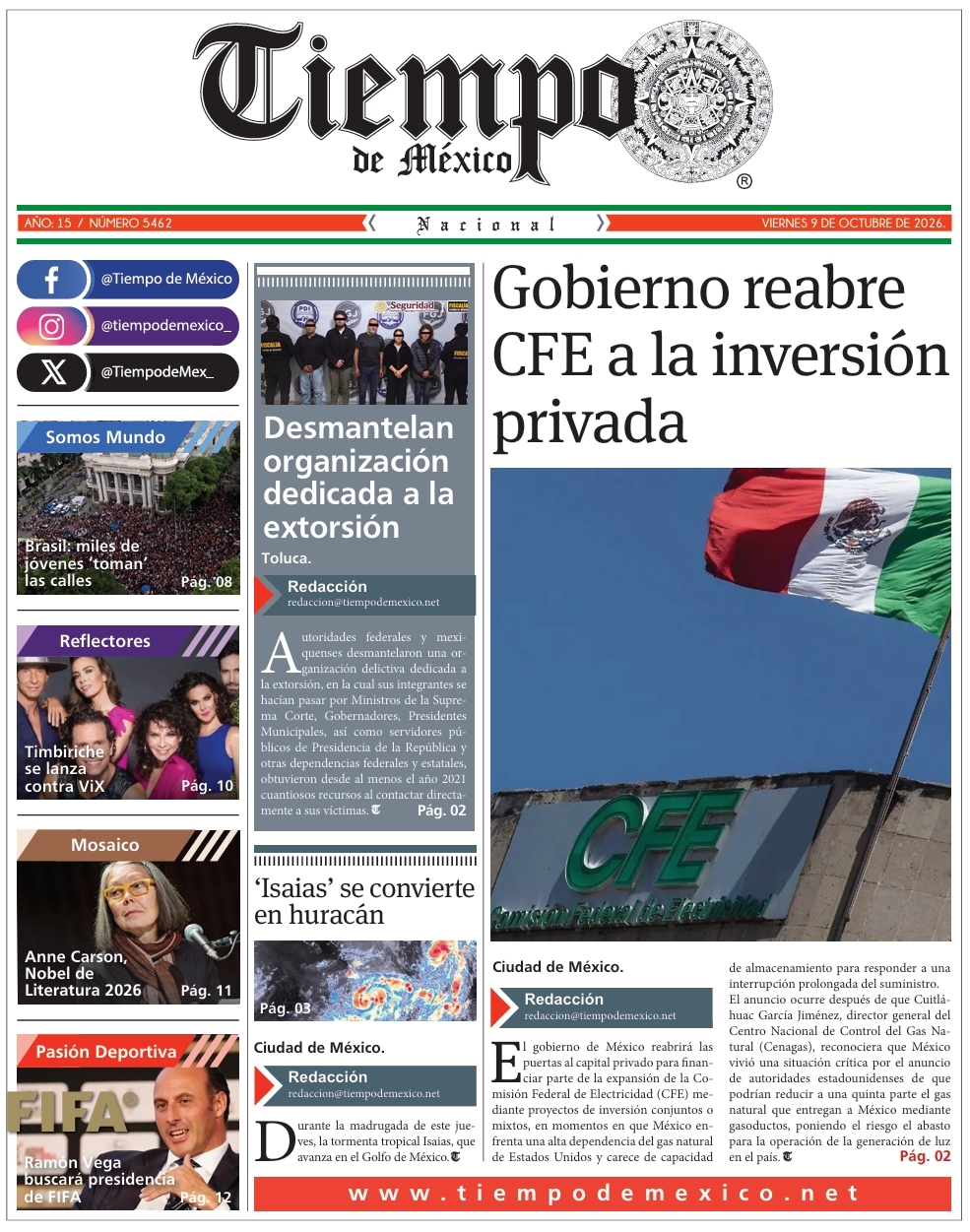 Edición 9 de Octubre 2026